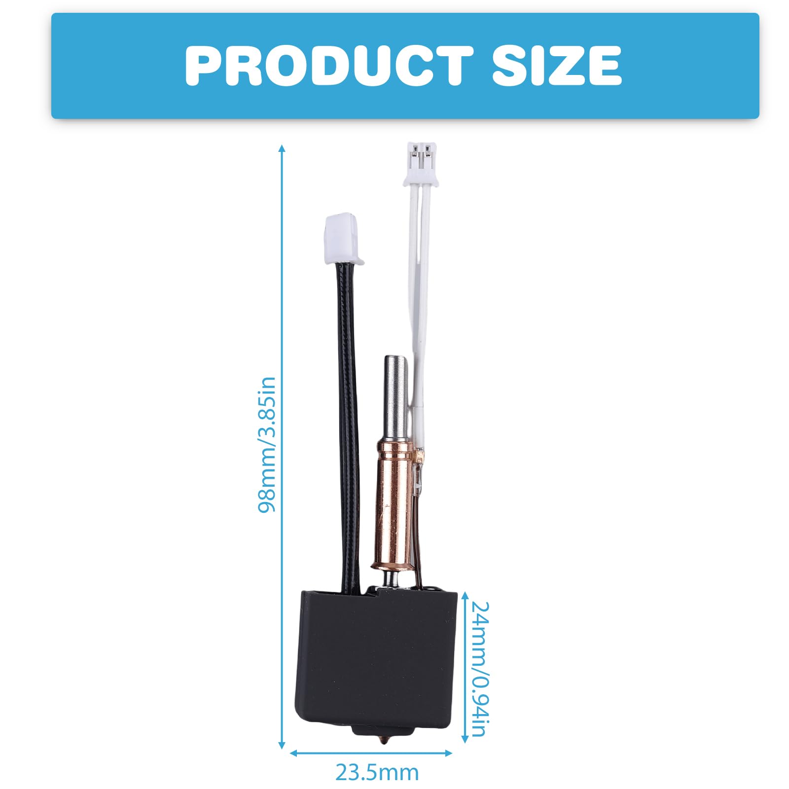 2 sztuki zestawu Hotend dla Anycubic Kobra 3, zestaw głowicy drukującej 3D z wymiennym blokiem grzejnym i 2 sztuk mosiężnej dyszy 0,4 mm dla Anycubic Kobra 3/ACE Pro