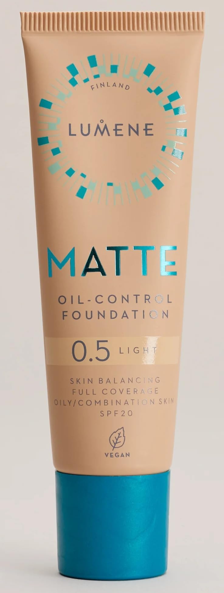 Lumene Matte Oil-control Foundation for Oily and Combination Skin Full Coverage with Arctic Meadowsweet 30 ml / 1.0 Fl.Oz. (0.5 Light SPF20)