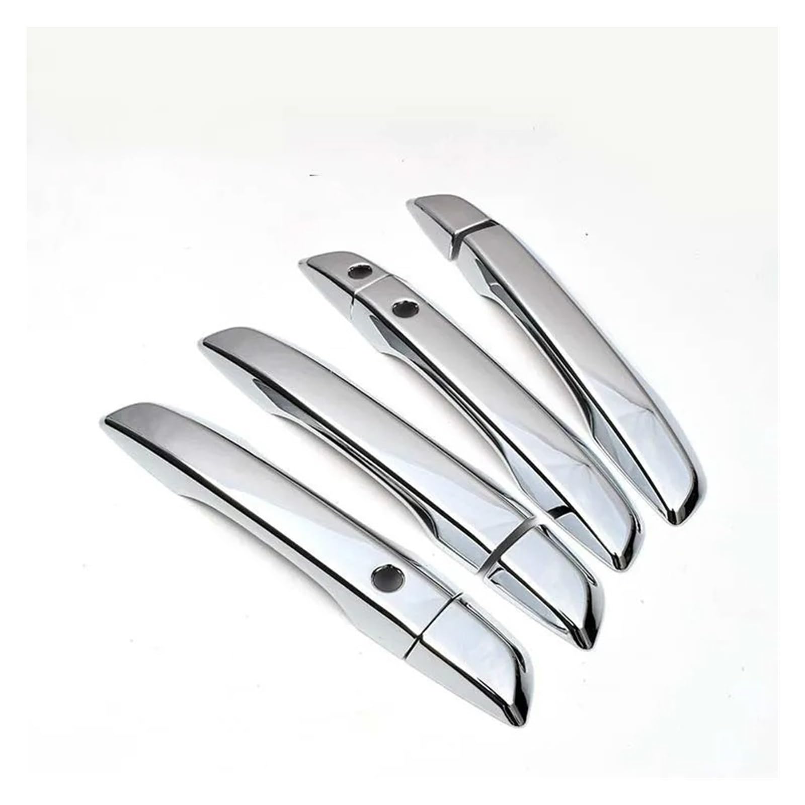 RAGPUKMUAN Car Door Outer Grab Handle for Civic Sedan Hatchback 2016 2017 2018 2019 Door Handle Cover Trim Overlay Car Styling Molding(Silver 2 Buttons)