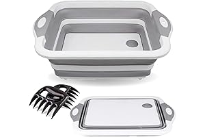 Collapsible Cutting Board with Wash Basin and Drainage Hole: Prep Tub Must-Have!