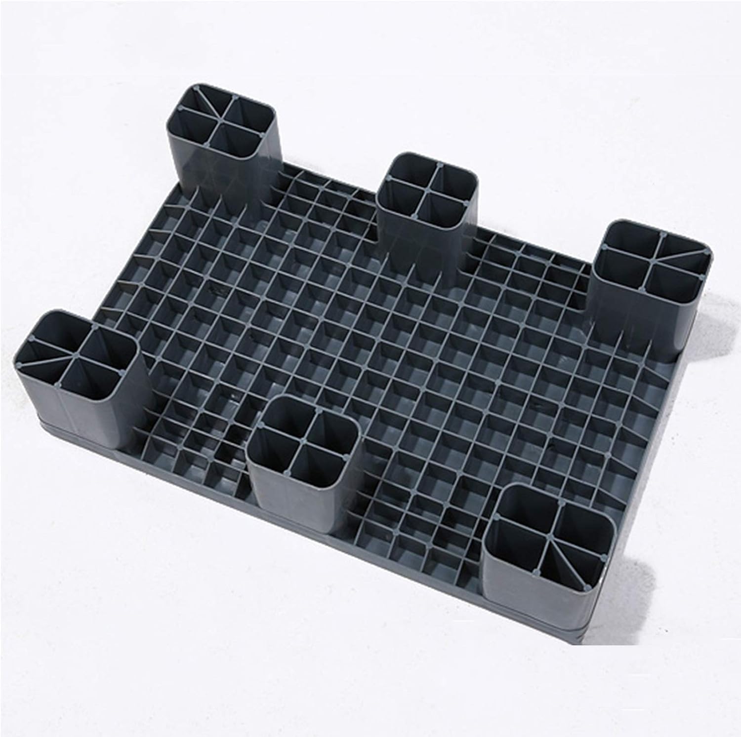 Transporte de paletas de plástico, embalaje de muebles, almacenamiento Plataformas de almacenamiento Paletas de plástico de alta resistencia Bastidores de bandejas(Nero,80x80x12cm)