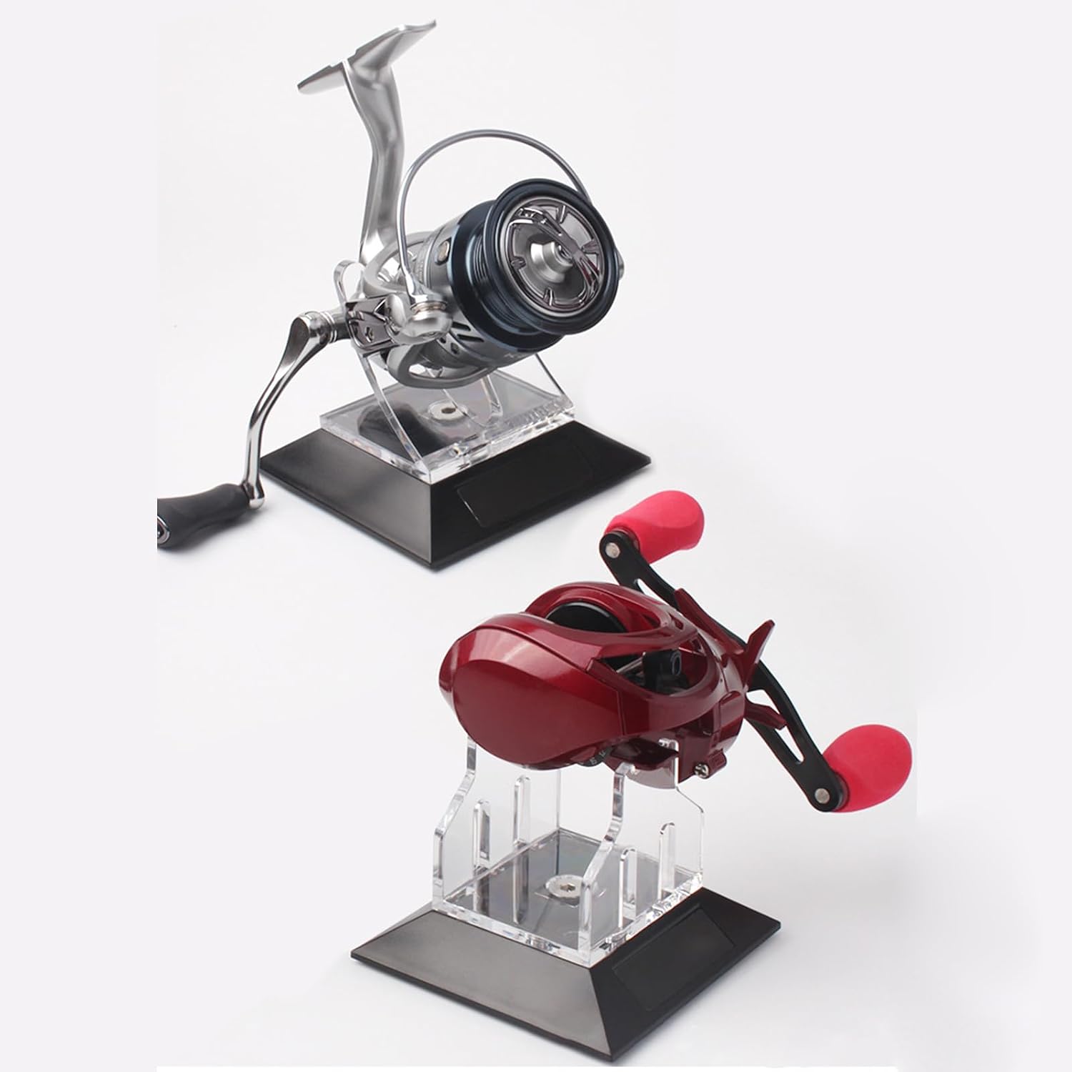 Reel Display Stand for Baitcasting Reels Long Time Use Stable Construction in Various Climates Fishing Reel Holder