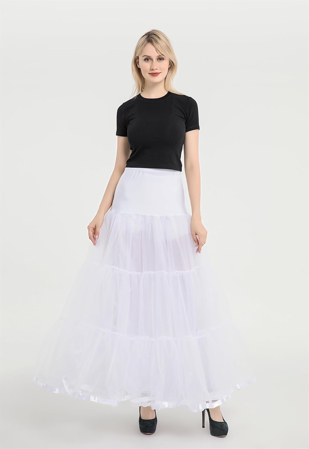 Women's Ankle Length Petticoats Wedding Slips Plus Size - Image 2