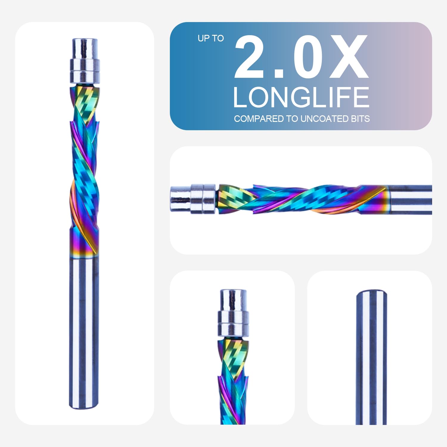 Fresa A Filo SpeTool - Codolo 6mm, Taglio 28mm, Per Legno E MDF, Rivestimento DLC, Doppio Cuscinetto - Foto 11