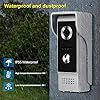 QttyElok - Sistema di videocitofono con campanello porta, 4,3'' TFT a colori, cablato, visione notturna IR 700TVL, fotocamera esterna per la casa, supporto per sblocco e monitoraggio fino a 100 metri
