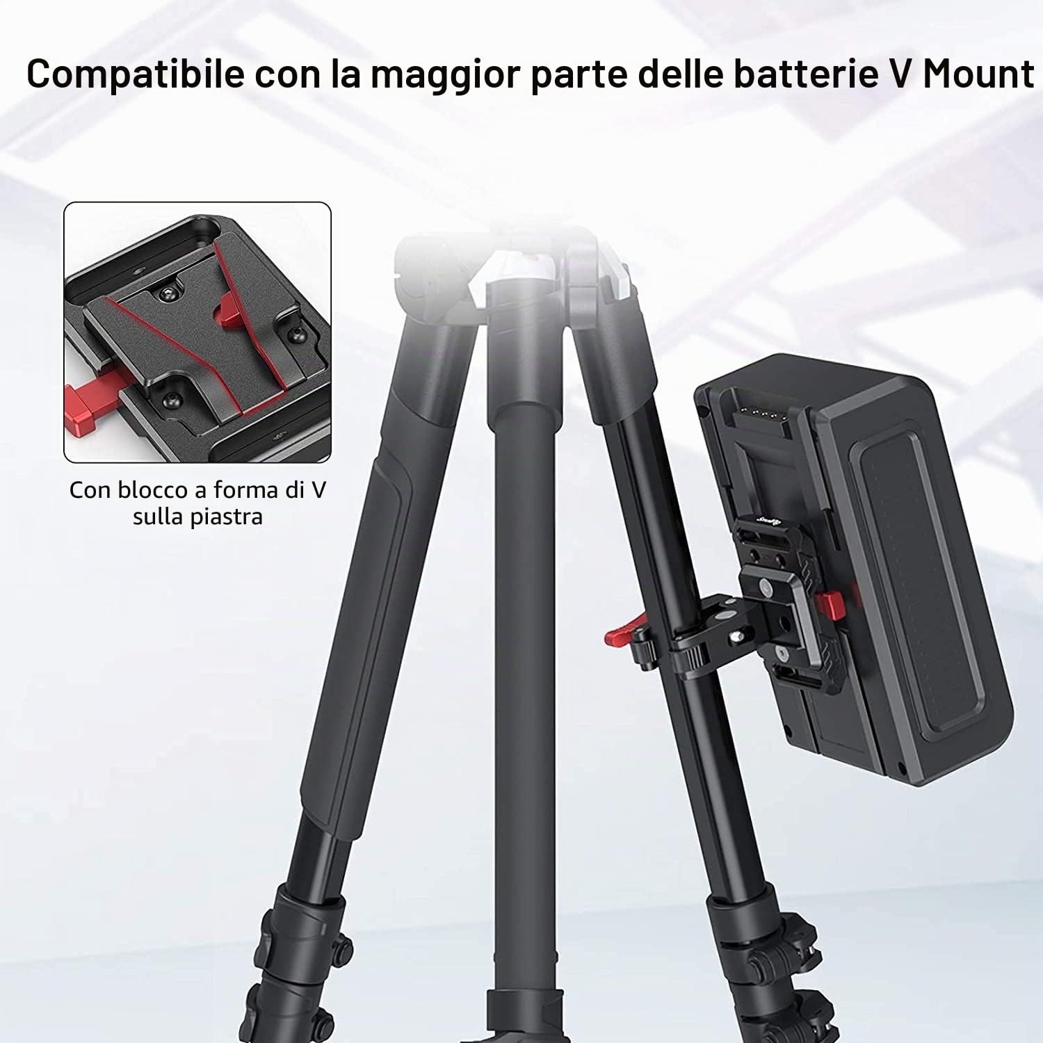 SMALLRIG Piastra V-Mount Mini con Super Morsetto-2989