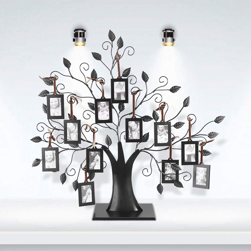 GXMZL Family Tree Picture Frame - Fashionable Family Photos Frame Display Tree with Hanging Pictures Frames Home Decor (Size : L)