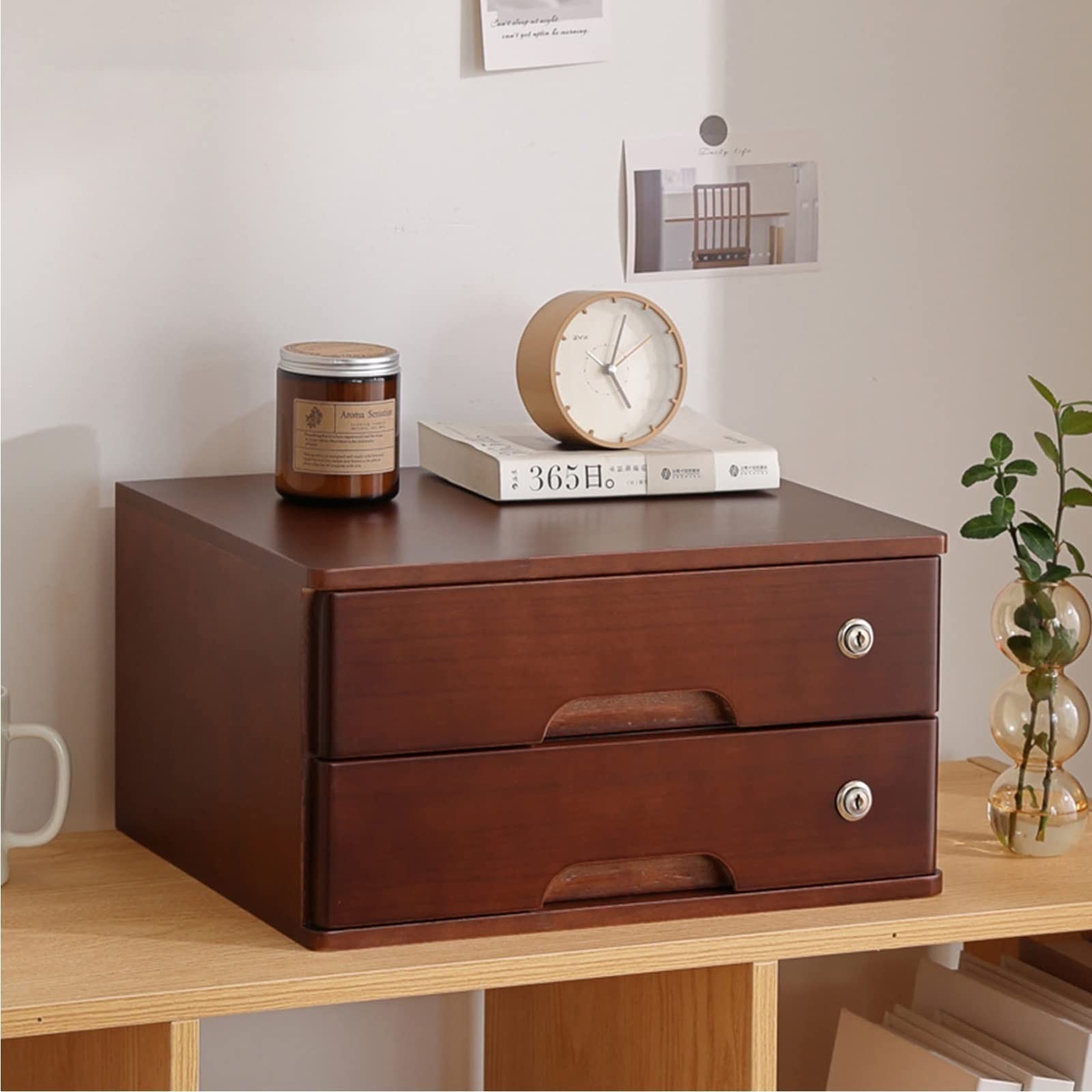 Caja De Organizador De Escritorio - Caja De Almacenamiento Madera Maciza, Archivadores, Archivador De Escritorio Con Múltiples Compartimentos De Almacenamiento, Para Accesorios De Escritorio ( Color :