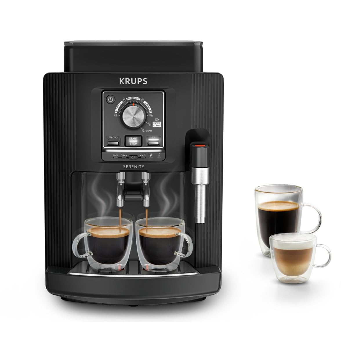 KRUPS Cafetera Serenity 1450W 15 Bar Negra - EA4008E0