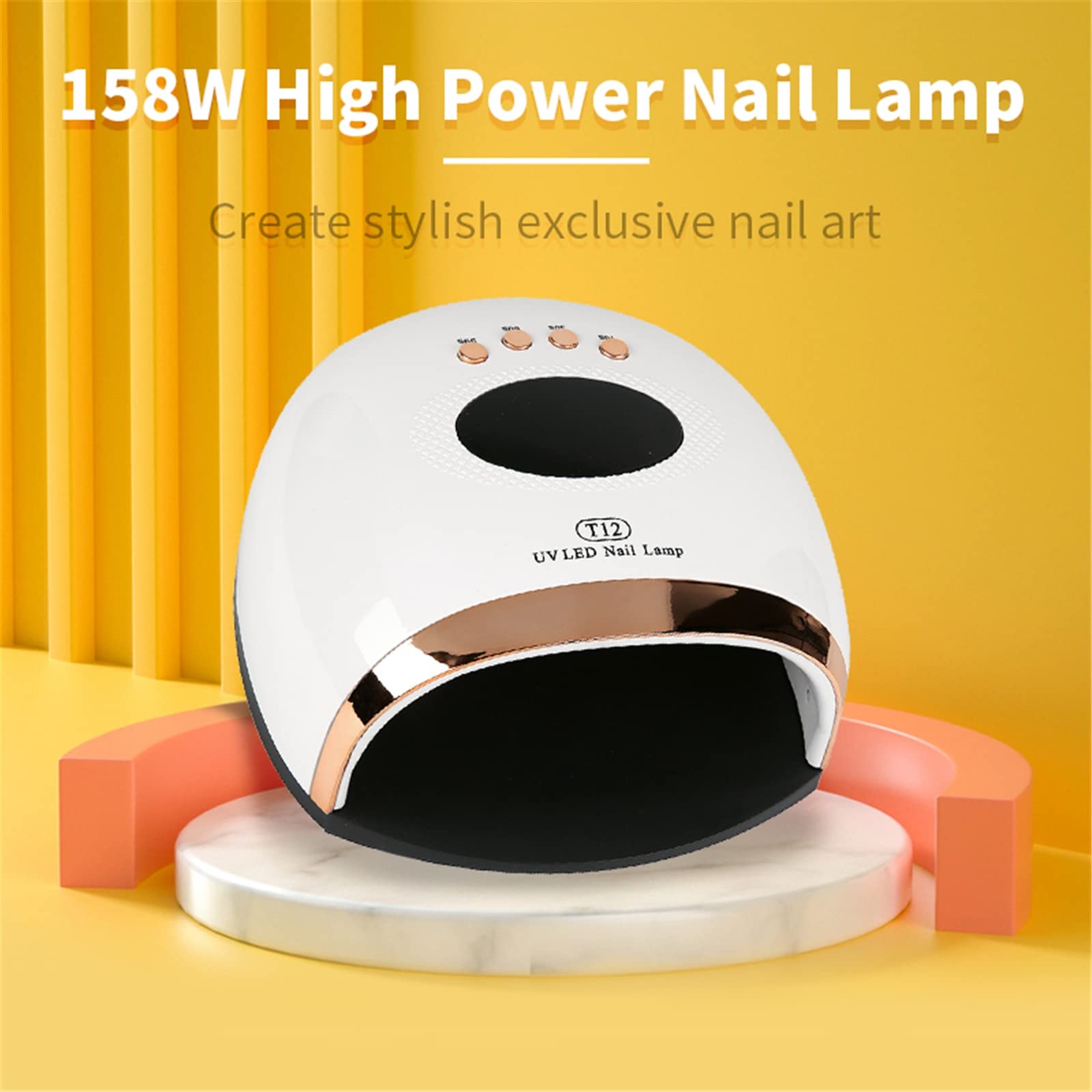 ZYC Lampada ad Asciugatura per Unghie da 158W Lampada UV Lampada UV per Unghie Lampada per Unghie Adatta per la polishing Manicure Gel