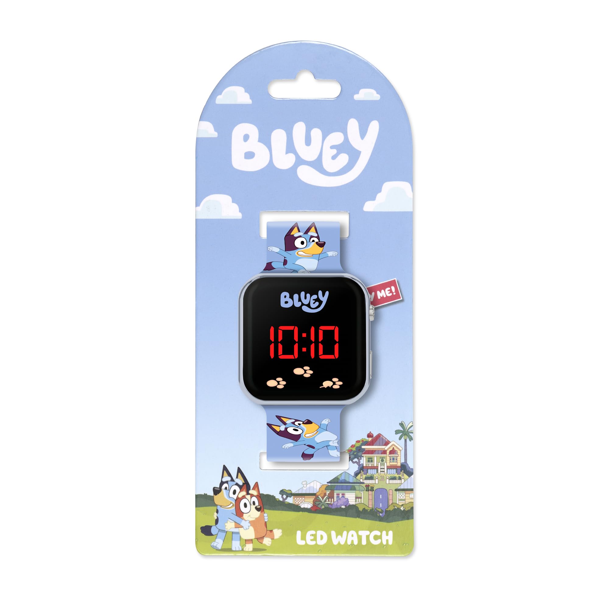 Bluey Reloj Digital de Cuarzo para niño con Correa de Silicona BLY4081, Azul