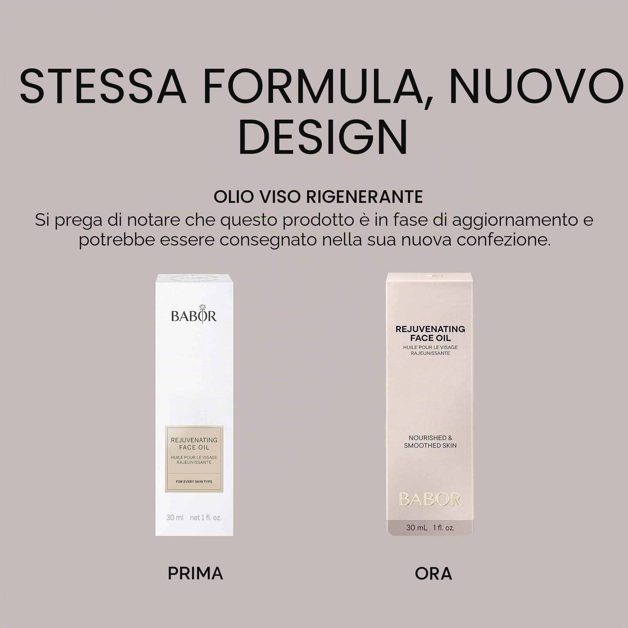 BABOR CLASSICS Rejuvenating Face Oil, Olio lenitivo viso per tutti i tipi di pelle, Per una pelle splendente, Formula vegana, Senza alcool e parabeni, 30 ml