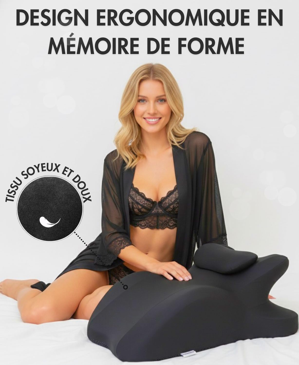 Coussin Sexuel Ergonomique pour Couple Adulte – Oreiller Érotique Intime à Mémoire de Forme, Inclinaison 27° pour Positions Sexuelles, Point G & Plaisir Profond – Kamasutra, Housse Lavable Amovible