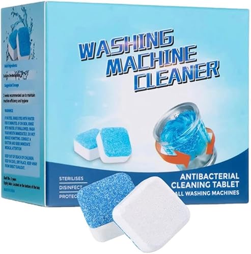 Limpiador de lavadora, descalcificador, tabletas de limpieza profunda para cargador frontal y lavadora de carga superior, desodorante ecológico