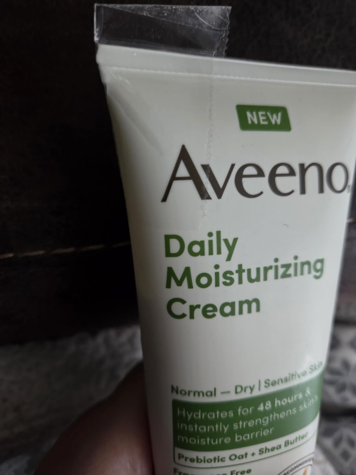 Kenvue Aveeno Daily Moisturizing Cream with Prebiotic Oat & Shea Butter, Body, Face & Hand Cream for Normal to Dry, Sensitive Skin Hydrates for 48 Hours, Fragrance Free & Non-Comedogenic, 7.5 oz