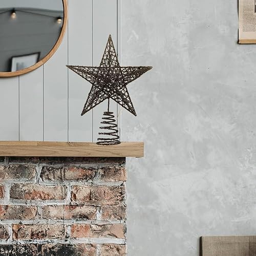 Miniatura 73 de BinaryABC Estrella para árbol de Navidad, adornos brillantes para decoración del árbol de Navidad, 7.9 in (plateado)