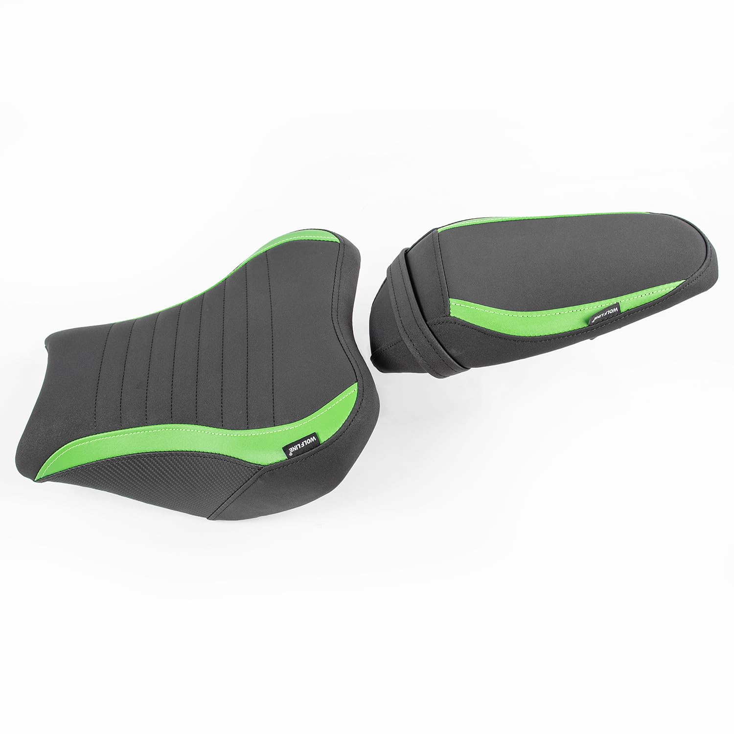 Ensemble de coussins de siège conducteur avant en cuir pour moto adapté pour Z900 Z 900 2017 2018 2019 2020 2021 2022 2023 2024 Coussin arrière doux pour soulager la pression, vert