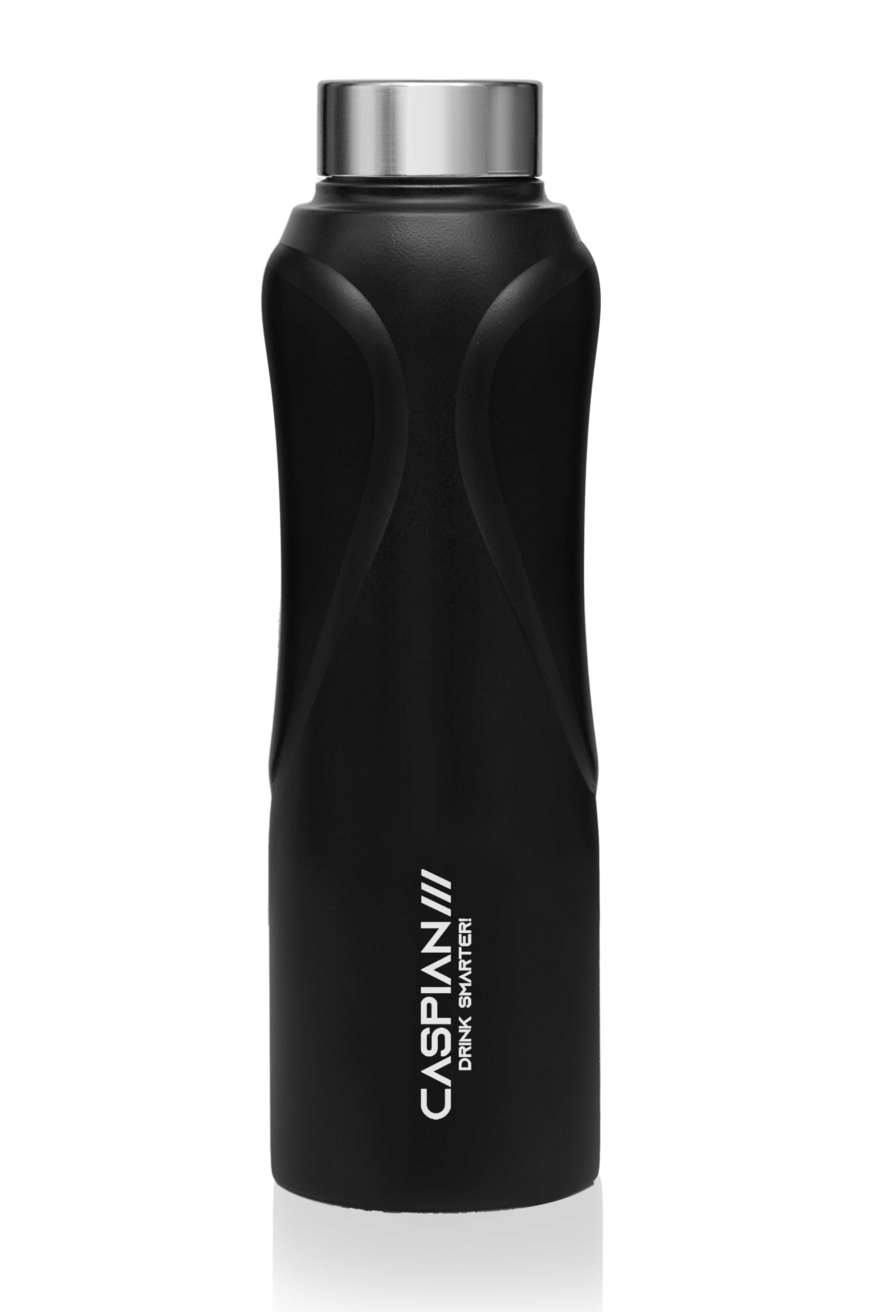 CASPIAN /// Rise Stainless Steel Water Bottle (Black, 1 Litre, Set of 1)| Leak Proof Thunder for Fridge Home Office Travel School Kids Boys Girls Adults Sports Gym Yoga (B0C37NG35K) Amazon Price History, Amazon Price Tracker