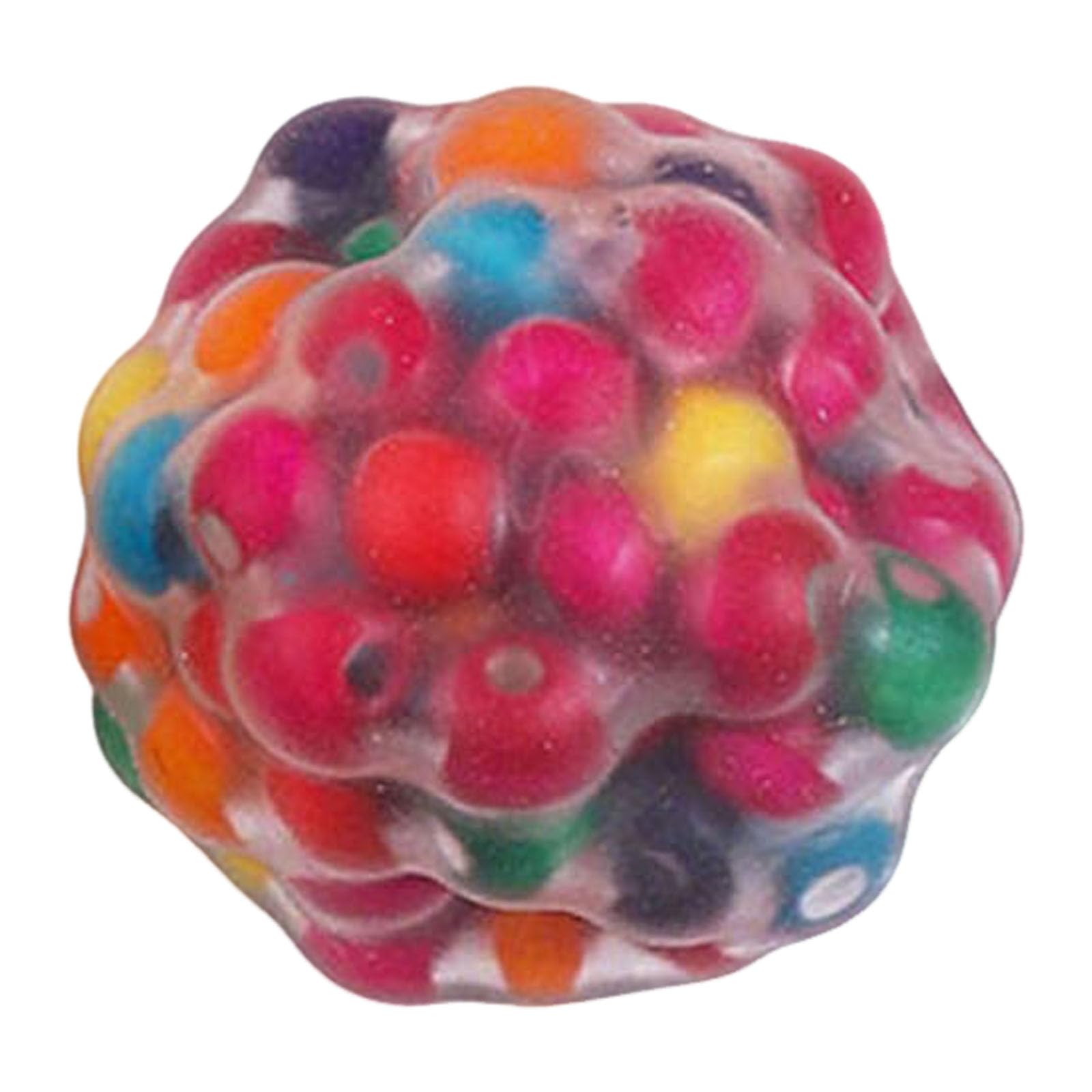 Creative Wooden Noisy Squeeze Ball, Novelty Fidget Toy With Wood Blocks, Sensory Stress Relief Toy For Anxiety & Desk Play