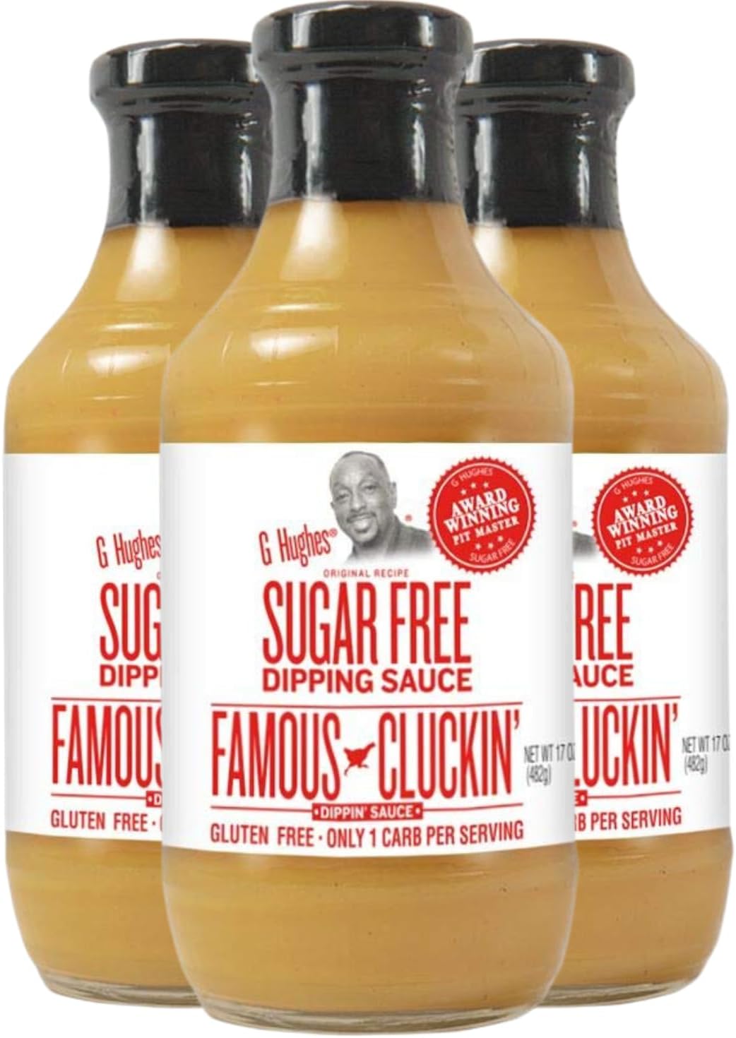 G Hughes Sugar Free, Famous Cluckin' Dipping Sauce - Sugar Free Sauces, Dipping Sauces, Sugar Free Special Sauce, Gluten Free Special Sauce for Chicken, Low Carb - 17 Oz (3-Pack)
