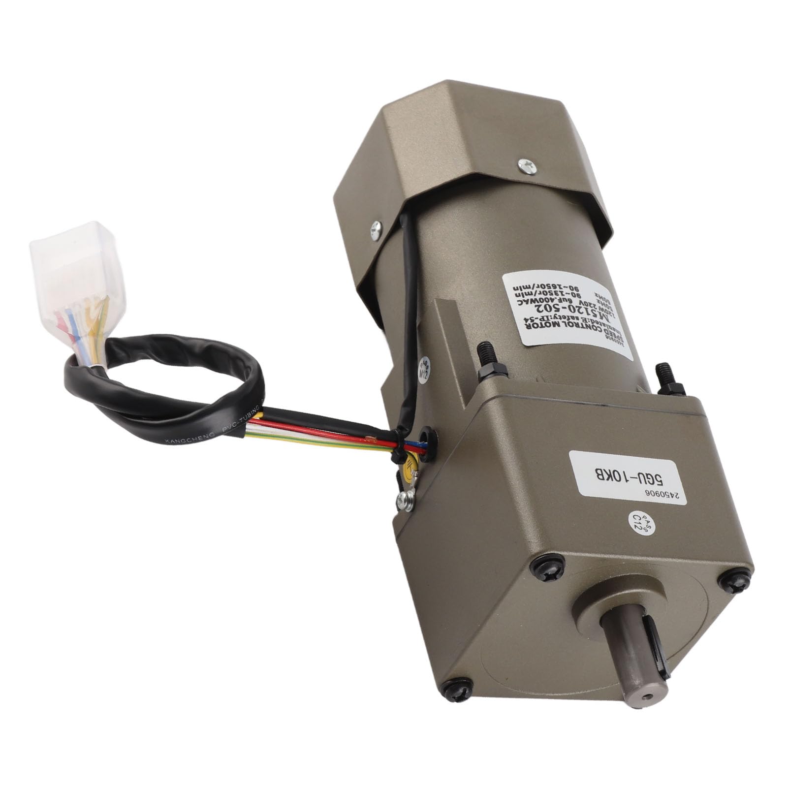 Marhynchus Motor de Engranajes Motor Asíncrono Monofásico de Velocidad Ajustable 120 W 90 a 1650 Rpm Soporte de Controlador de Caja de Cambios Reversible para Transporte de Embalaje Maquinaria