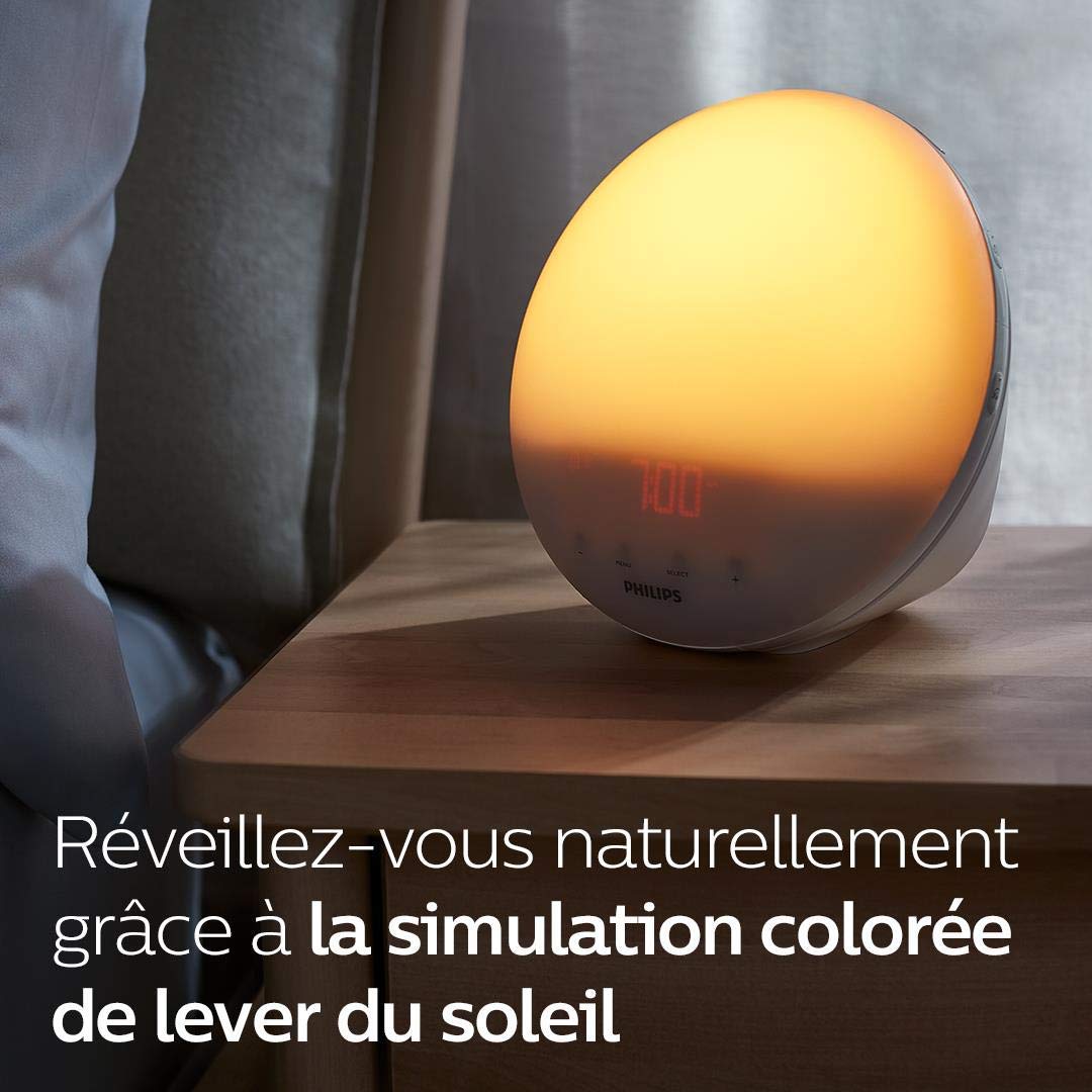 Philips - HF3520/01 - Eveil Lumière avec Lampe LED - Fonction RedShift