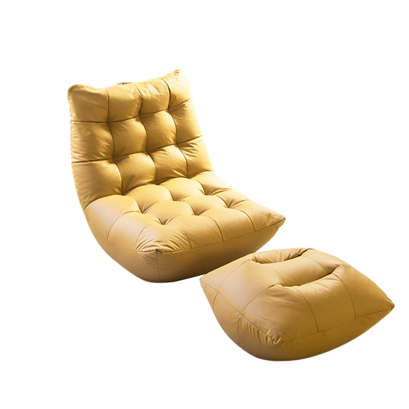 Technik-Stoff Sitzsack mit Tragegriff, Kompaktes Sitzmöbel aus einem Stück für Wohnzimmer & Schlafzimmer(Color:Sonnengelb)