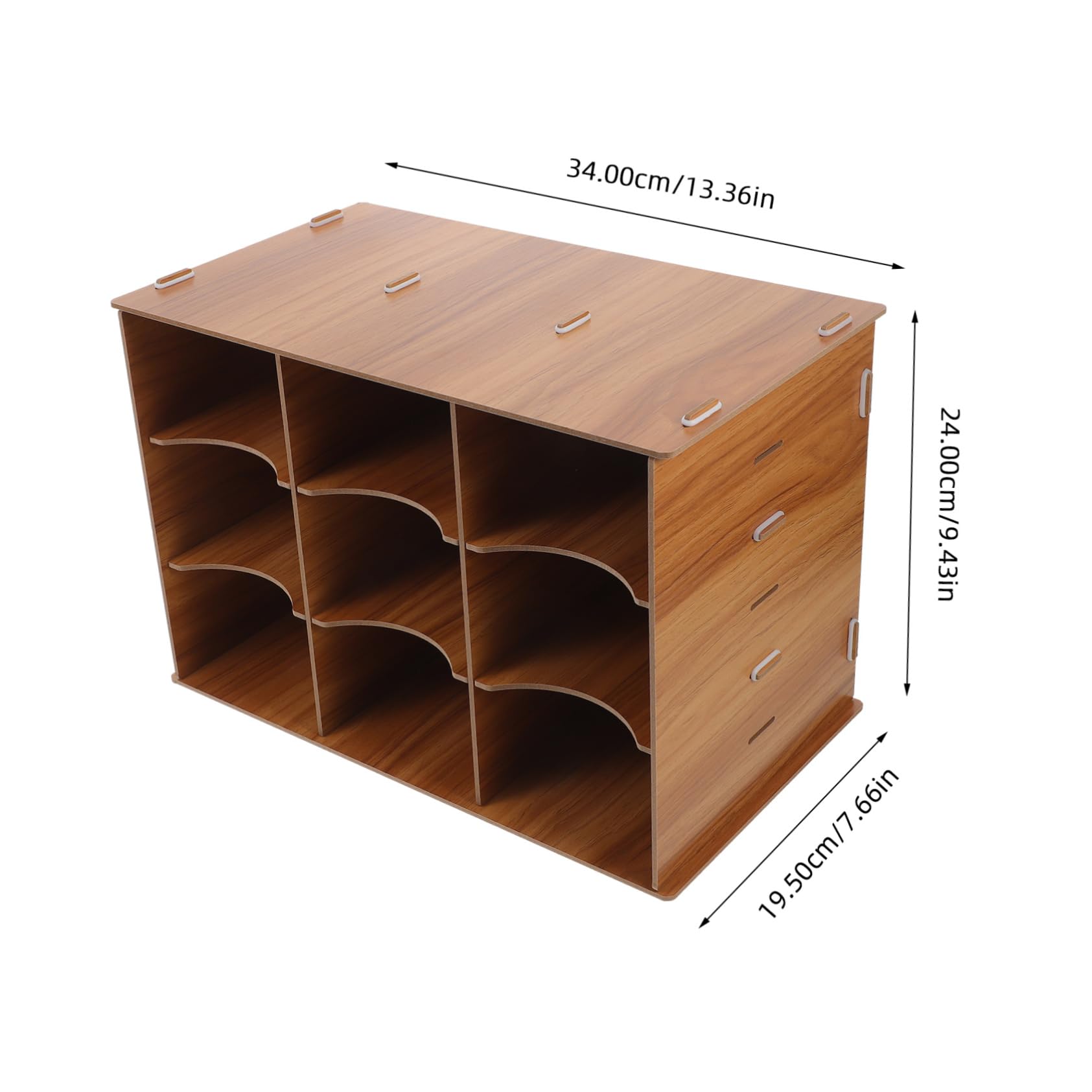 jojofuny Organizador de Escritorio de Madera Diseño de Compartimentos para Oficina y Escuela
