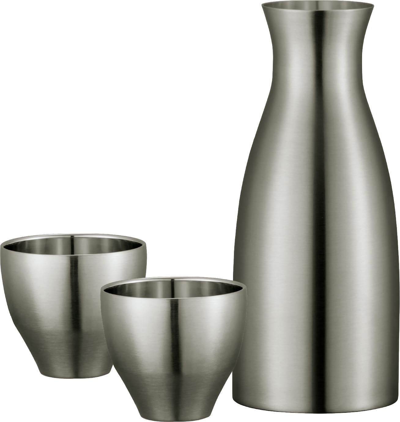 Peacock sake bottle and cup set for hot sake and cold sake, vacuum double structure, heat retention, cold retention, dishwasher safe, 0.08 gal (0.3 L), stainless steel, home, izakaya ACF-38 XA : Home 