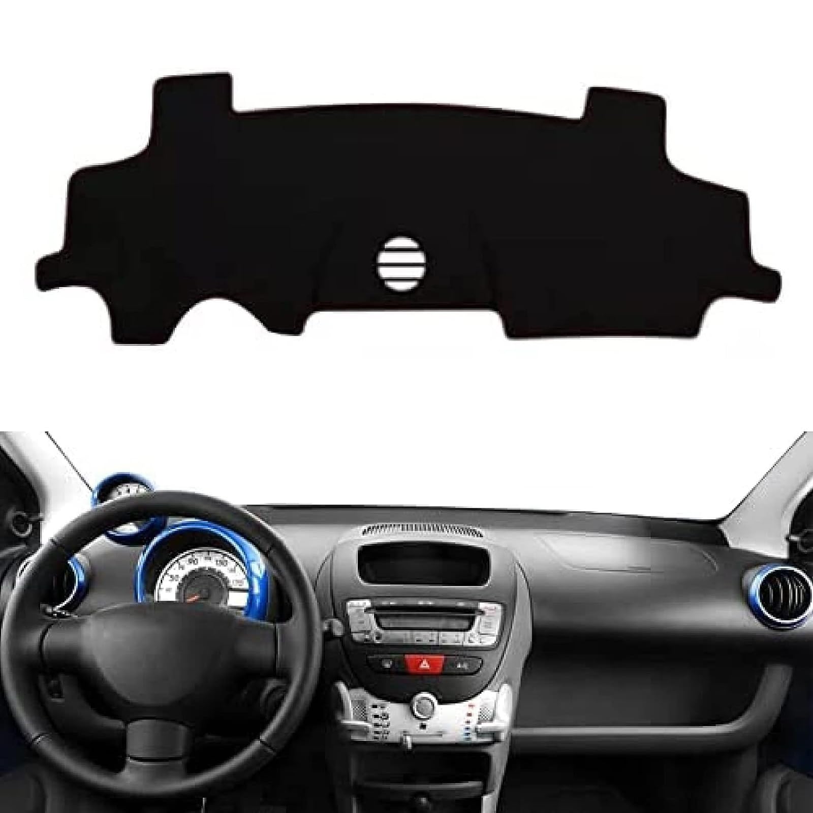 Almohadilla Protectora Salpicadero para Citroen C1 2005-2014, Consola Anti-UV Alfombra Parasol Protector Alfombrillas Antideslizantes Interno Accesorios