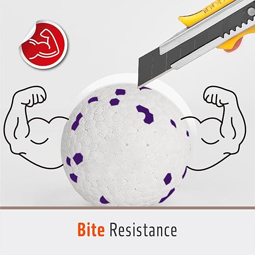 Miniatura 5 de FOFOS Pelotas para perros, juguetes para masticar, pelota de tenis para masticadores agresivos, juguetes molares de dentición, juguete acuático,