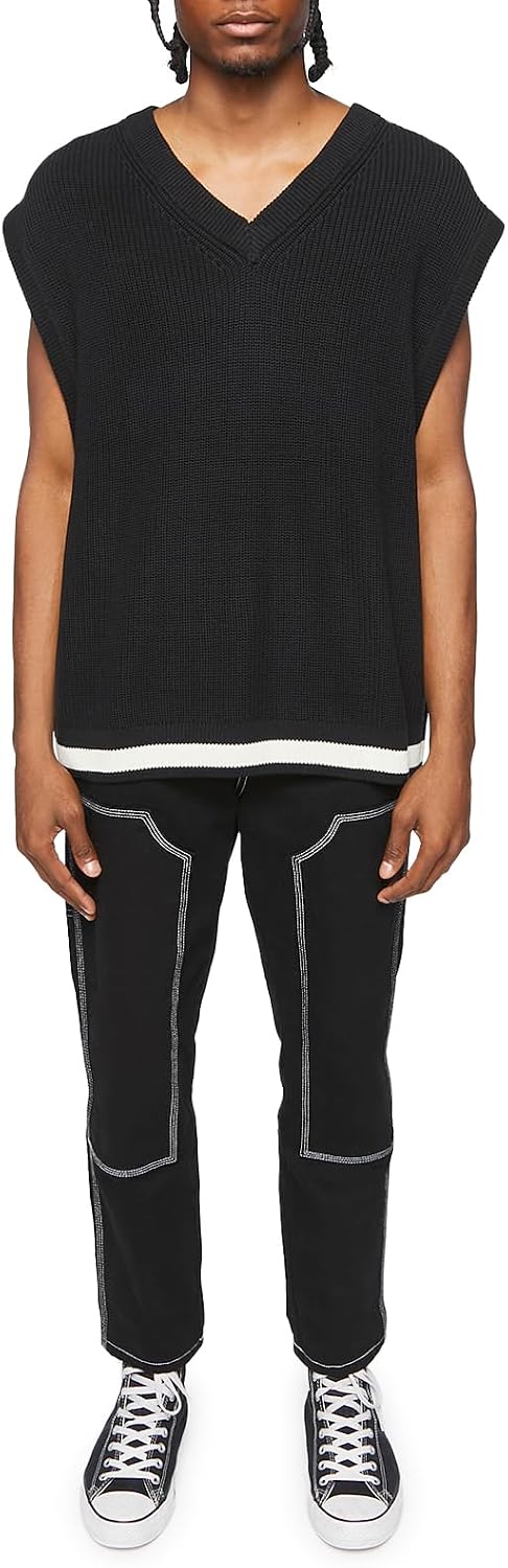 Forever 21 Men's Contrast-Hem Sweater Vest