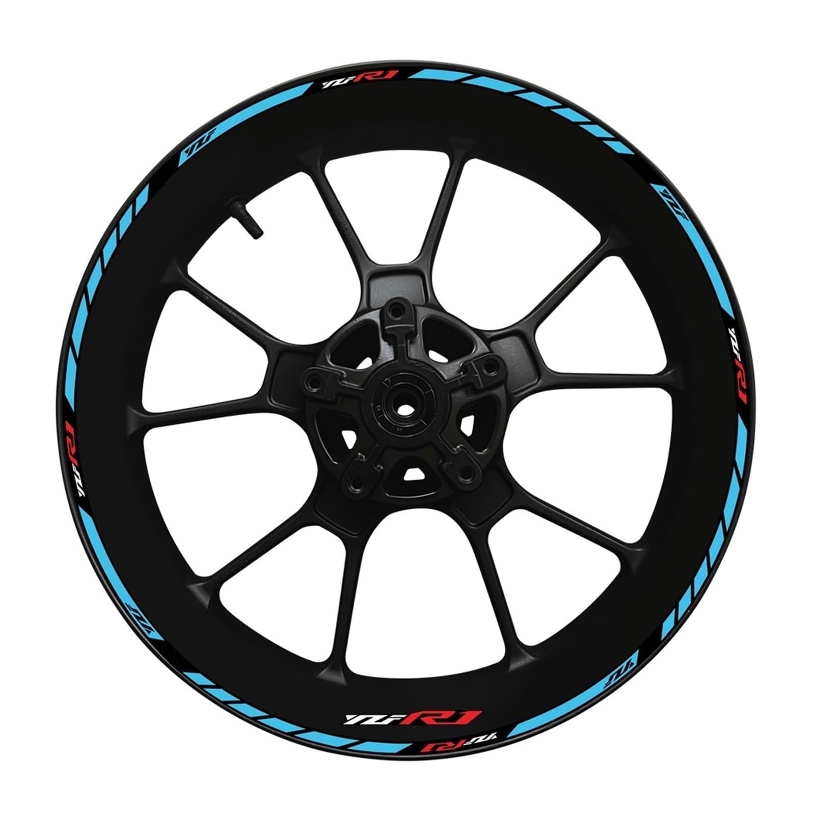 Motorcycle Thickened Edge Outer Ring Reflective Sticker Stripe Wheel Decals for Yamaha YZF R1(Color24)