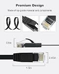 Yauhody Cat6 Ethernet Patch Cable - Network Internet Cord - Snagless RJ45 Connector, 250MHz, 1000Mbps,UTP, Pure Bare Copper Wire for PC,TV, printers, routers, PS5, PS4, switch boxes(3ft 6 Pack, Black)