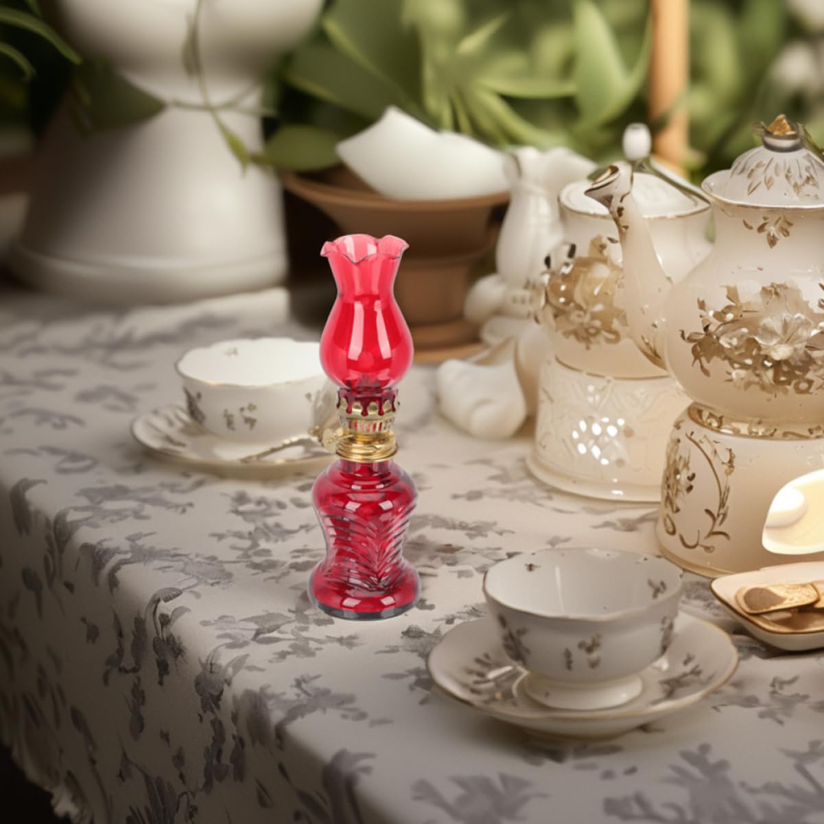 Glass Kerosene Lamp Set Led Vintage Lantern Mini Oil Lamp for Indoor Outdoor Use Romantic Lighting for Couples