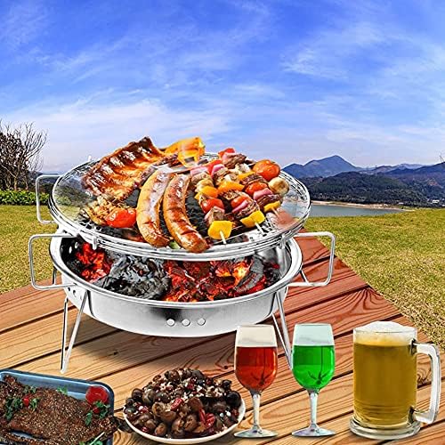 Mini BBQ Grill Stainless Steel Folding Barbecue Accessories Portable Kitchen Cooking Tools for Outdoor Camping image 3