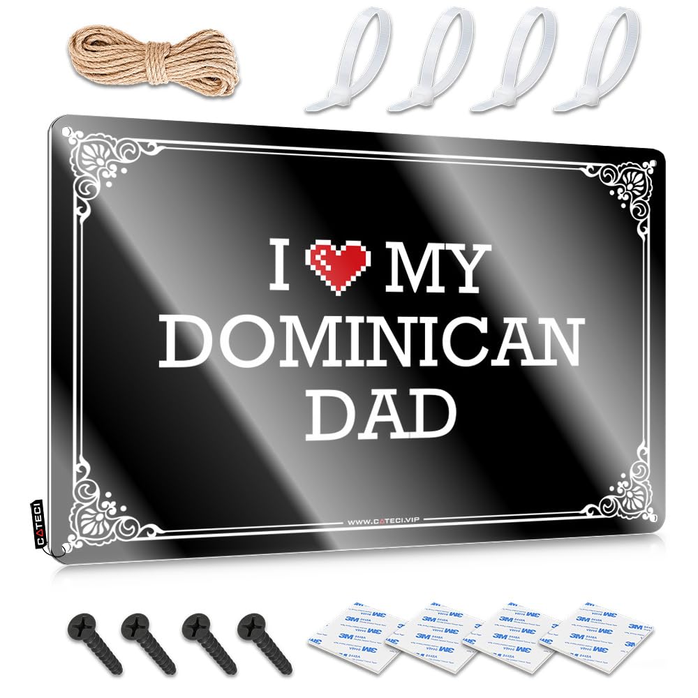 Indie Funny Wall Art, Work Essentials I Love My Dominican Dad | Farmhouse Classroom Decor(30X40CM)