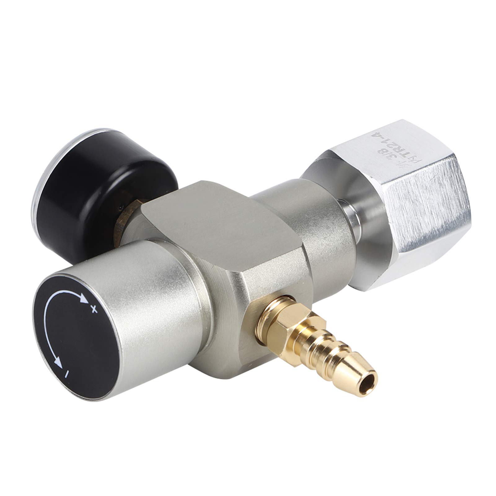 TOPINCN Gasregler Manometer Dekompressionsband Tr21.4 Regler Mini Adapter für Co2-Gasregler 3/8 Zoll Miniatur Bewässerungsadapter