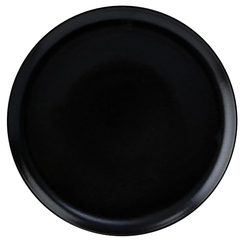 G.E.T. PA1941711724 - Plato cupé de porcelana de alta resistencia, 7 pulgadas, color negro (juego de 12)