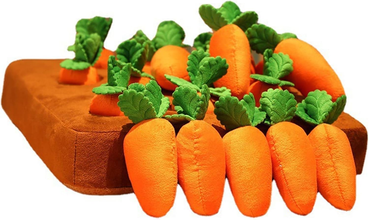 Dog Carrots Plush Toy, Encourage Natural Foraging Skill Durable