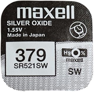 Maxell One (1) X 379 SR521SW SB-AC Silver Oxide Watch Battery 1.55v Blister Packed