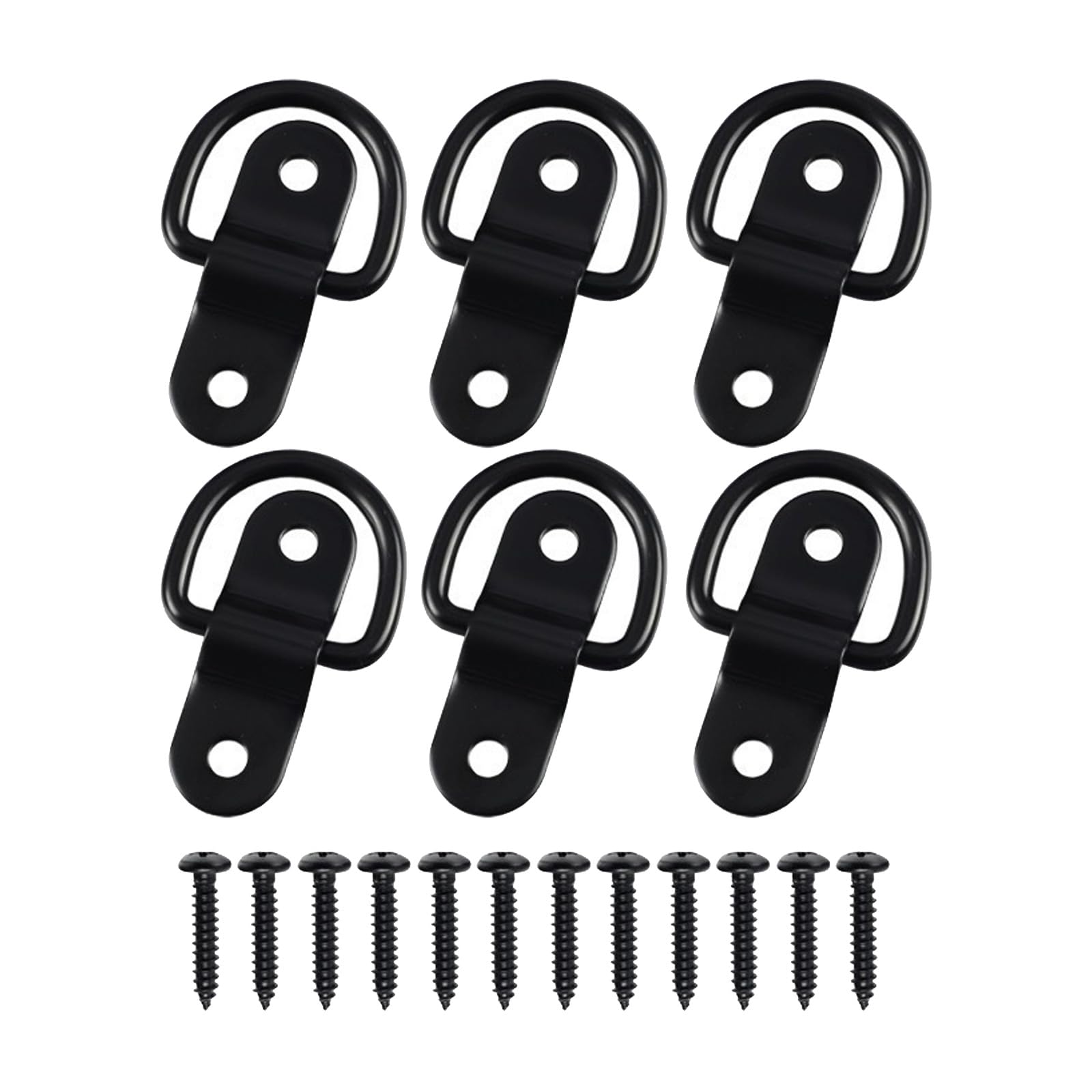 Multipurpose Steel D Rings Lashing Eyelets with Screw for Securing Loads on Pickups Boats Trailers Garage Wall Hook