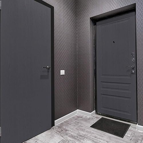 Miniatura 4 de Papel de contacto autoadhesivo de madera gris oscuro, 19.6 x 118 pulgadas, película autoadhesiva decorativa para muebles, papel tapiz autoadhesivo