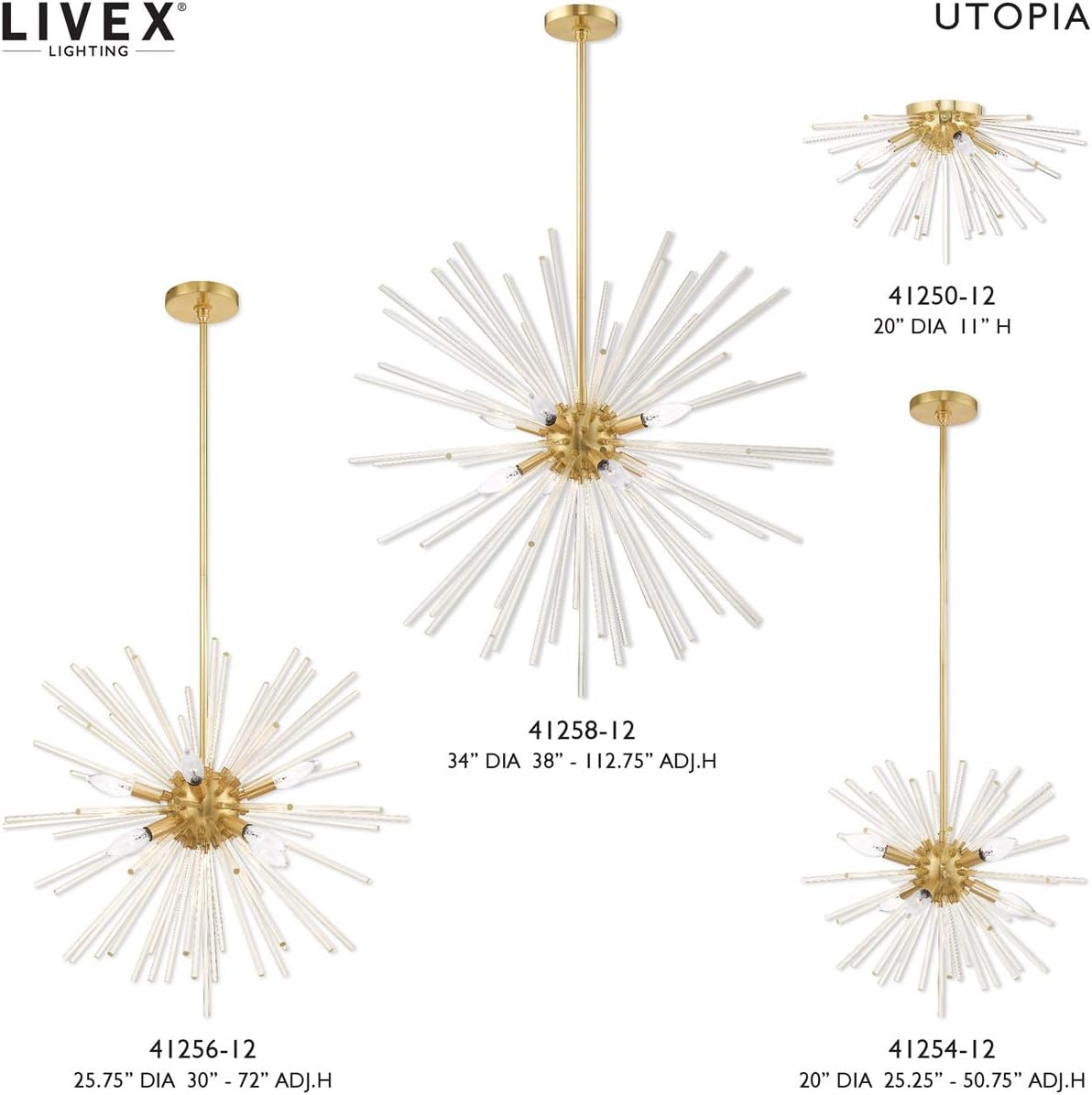 Livex Lighting 4 Lt Satin Brass Ceiling Mount