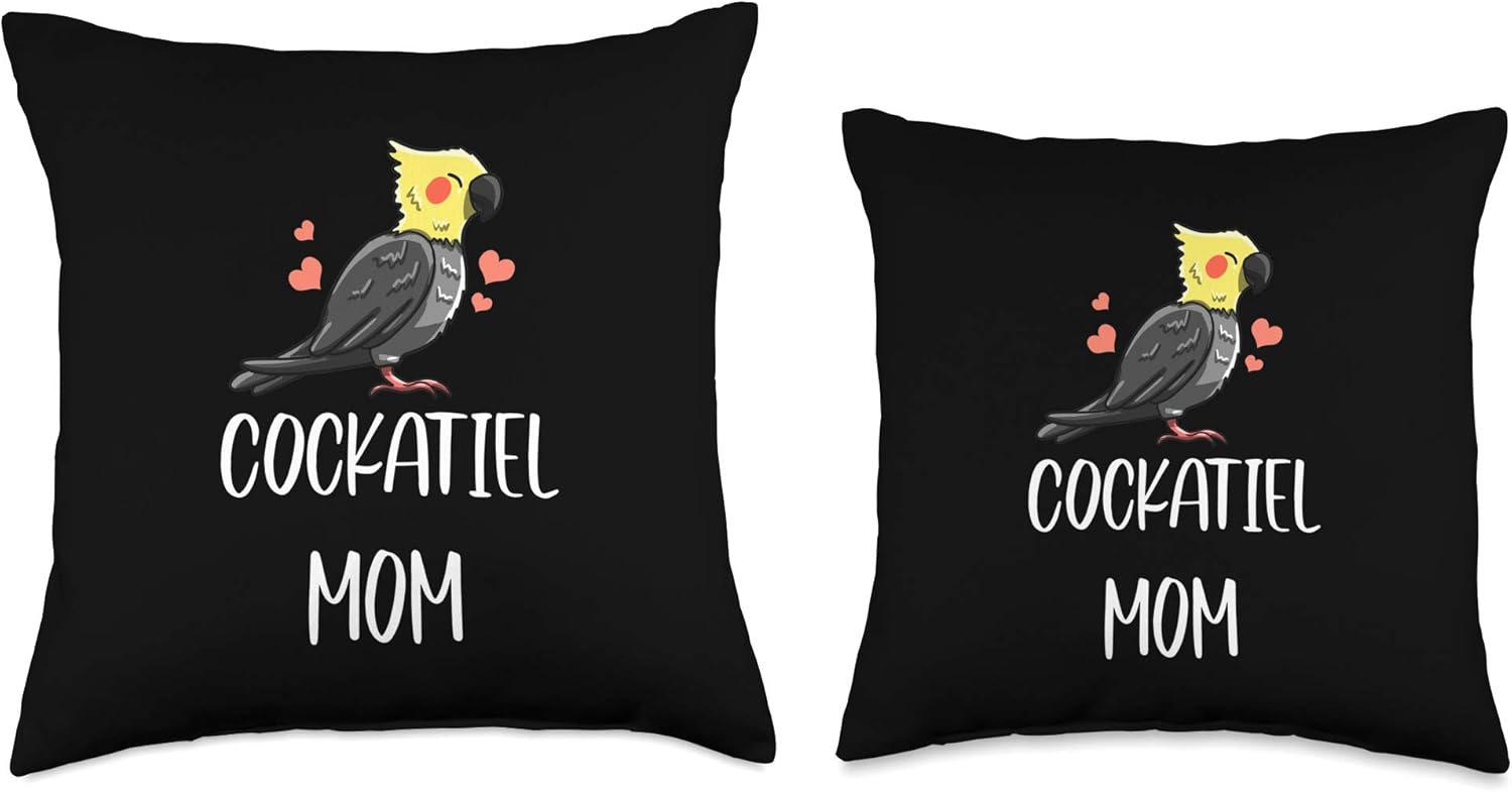 Cockatiel Mom Cute Cockatoo Quarrion Weiro Bird Lover Gift Throw Pillow