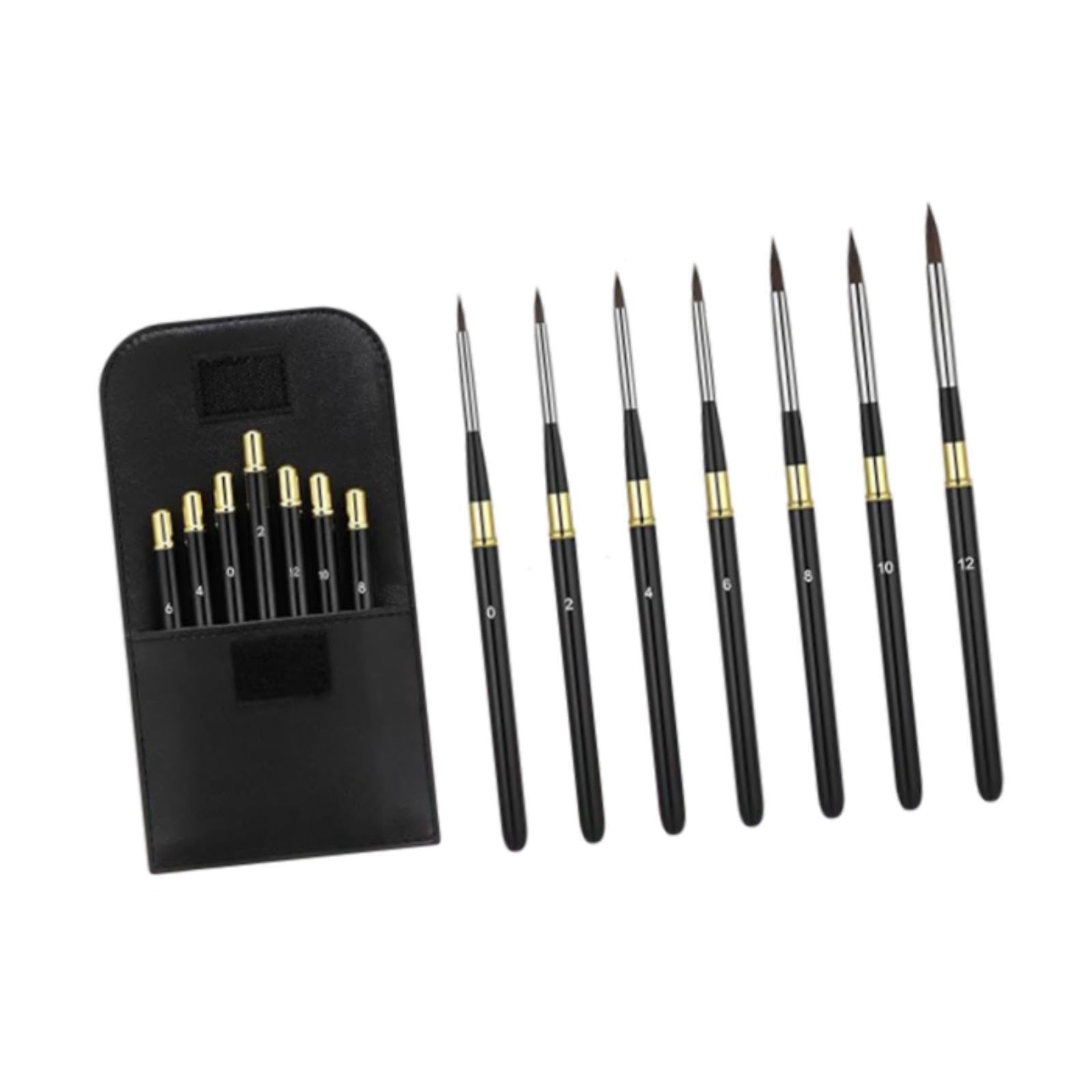 Pinceles de acuarela para pintar en el campo con estuche desmontable portátil de puntas finas