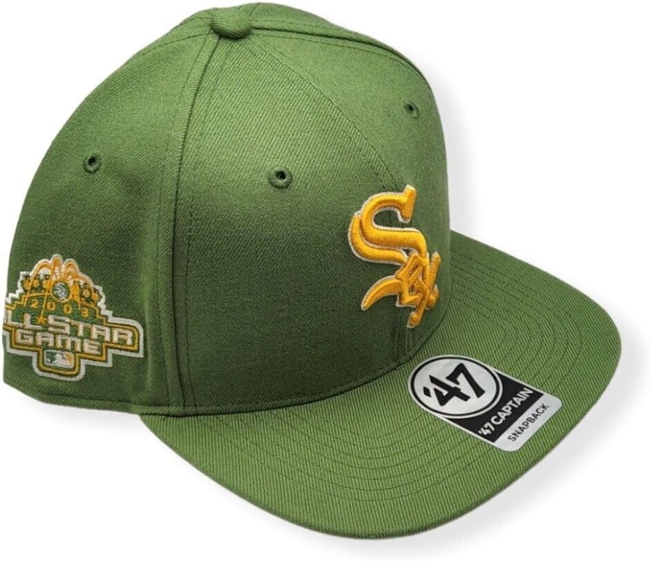 47 Brand Fatigue Green ASG Sure Shot Captain Adjustable Cap - MLB, Structured Flat Bill Baseball Hat