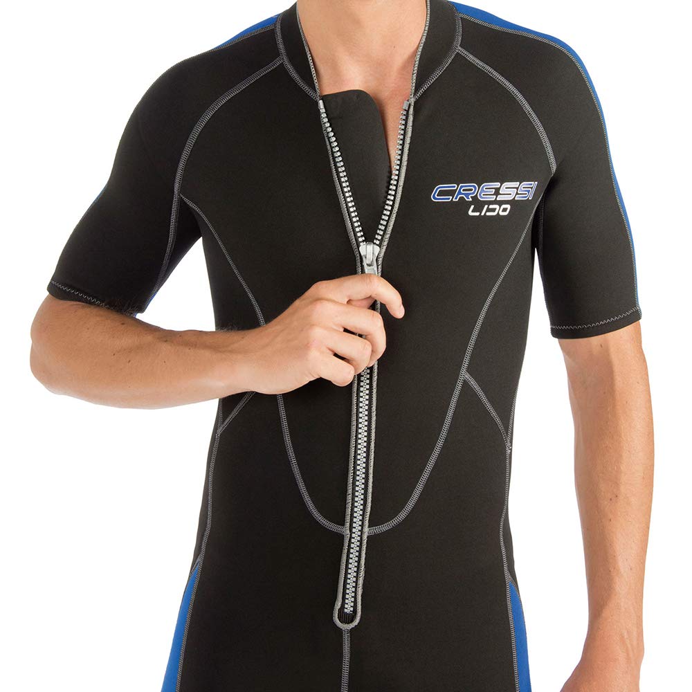 Cressi Lido Man Shorty Wetsuit - Męski Krótki Kombinezon do Nurkowania, Pływania i Sportów Wodnych, 2 mm Ultra Stretch Neopren