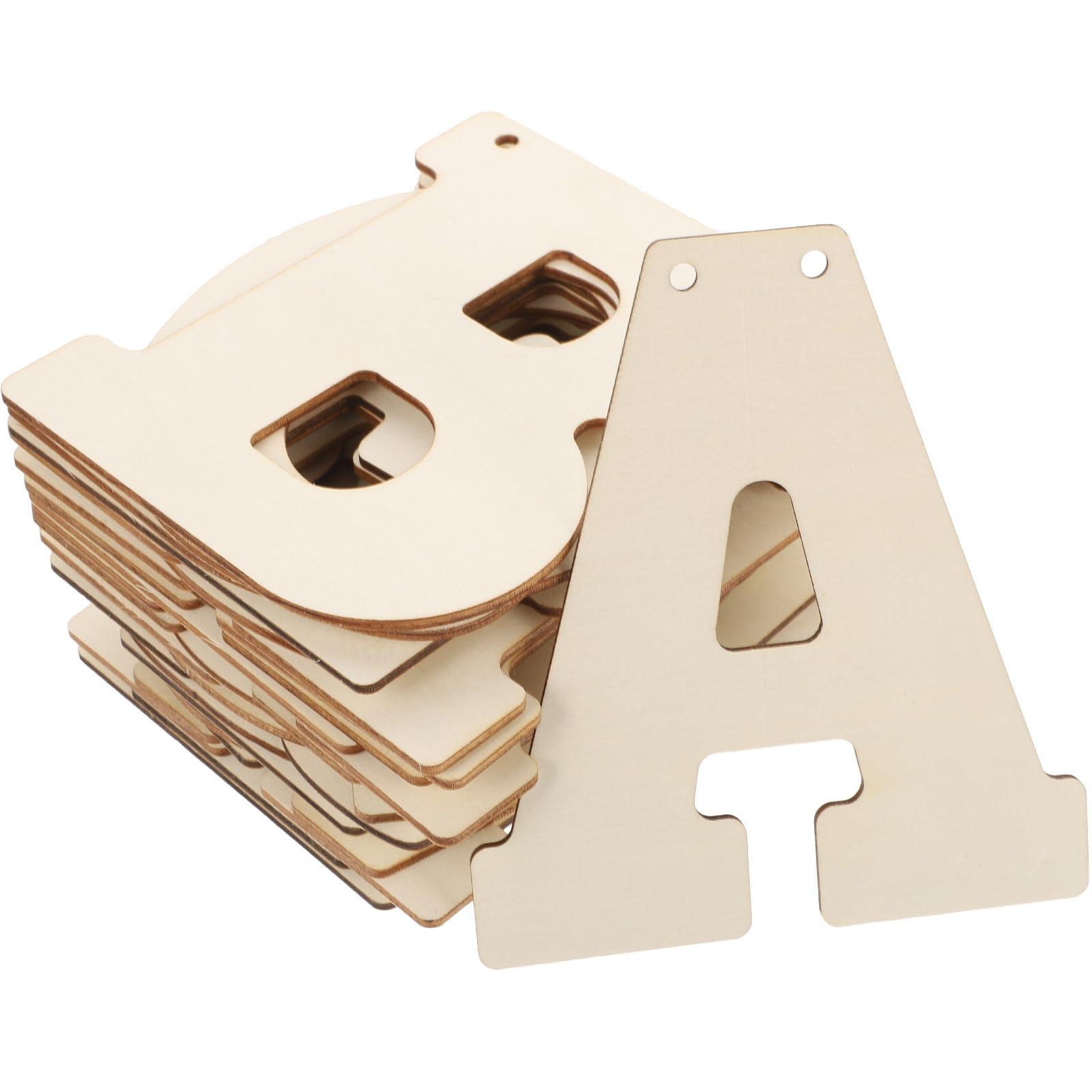 Housoutil 66 Piezas Letras Personalizadas para Manualidades con Superficie Lisa y Resistente, en Beige para Decoración Colgante y Proyectos Creativos