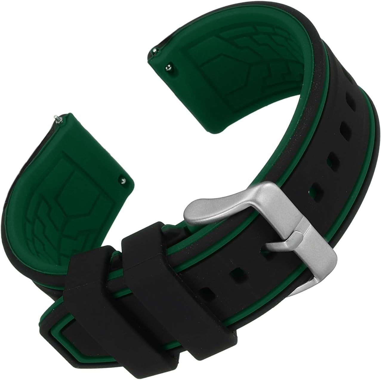HARFINGTON Silicone Watch Bands Width Soft Quick Release Rubber Watch Bands for Men Women